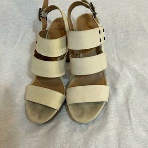 Franco Sarto Cream Heels